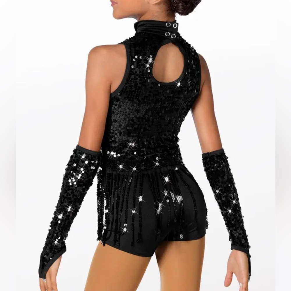 Weissman style 12533 size LC in black. NWOT. Dance recital costume!